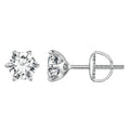 2CTTW Brilliant Cut Moissanite Stud Earrings 925 Sterling Silver Hollow Heart Prong Earrings for Women D VVS1 Lab Diamond