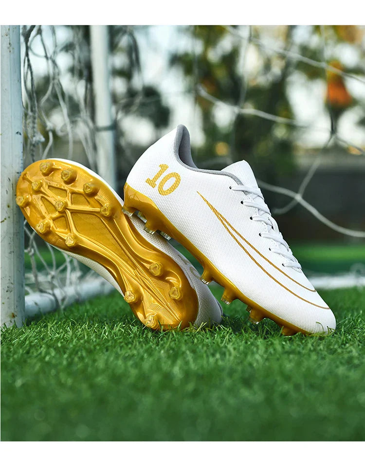 Low Top Soccer Cleats Men Football Boots TF AG Boys Turf Indoor Training Shoes Breathable Lightweight Comfortable Sport Sneakers