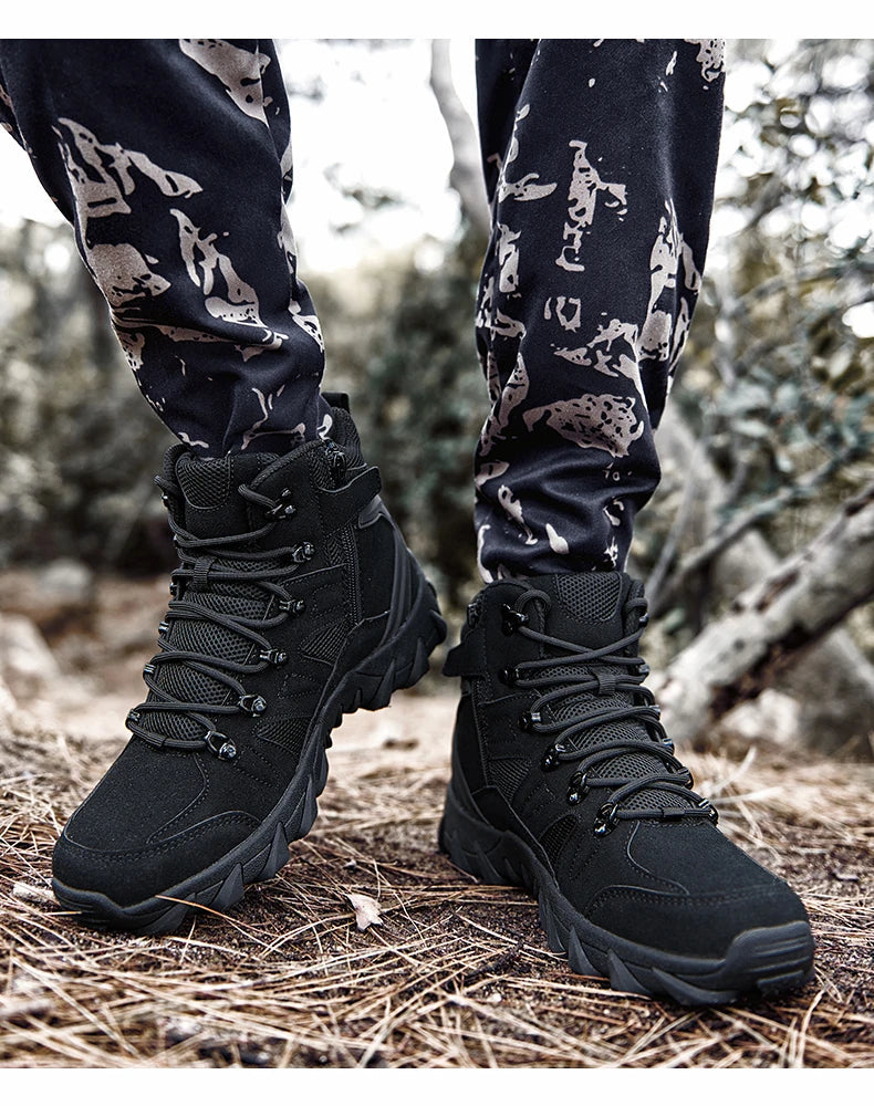 Combat Training Boots Male Outdoors Camping Anti-wear Rapid Response Hiking Shoes Fishing Hunting Sneakers