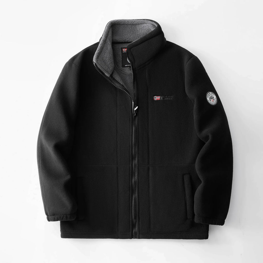 Thickened Double - Sided Polar Fleece Jacket for Men | Autumn/Winter Warm Casual Loose Fit Big Size Coat