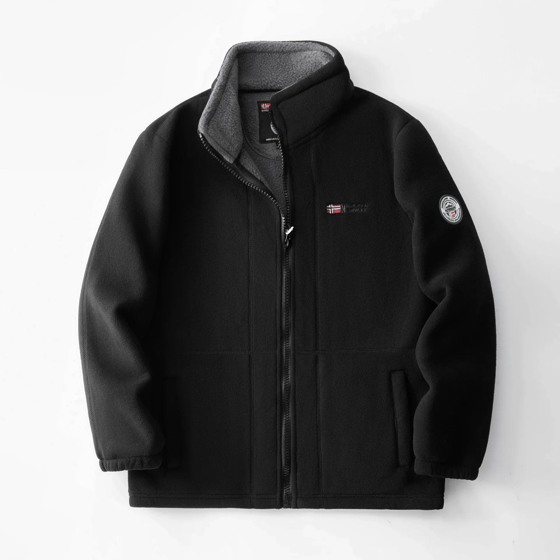 Thickened Double - Sided Polar Fleece Jacket for Men | Autumn/Winter Warm Casual Loose Fit Big Size Coat