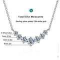 Moissanite Necklace for Woman Wedding Fine Jewely with Certificates 925 Sterling Sliver Plated 18k White Gold Necklace