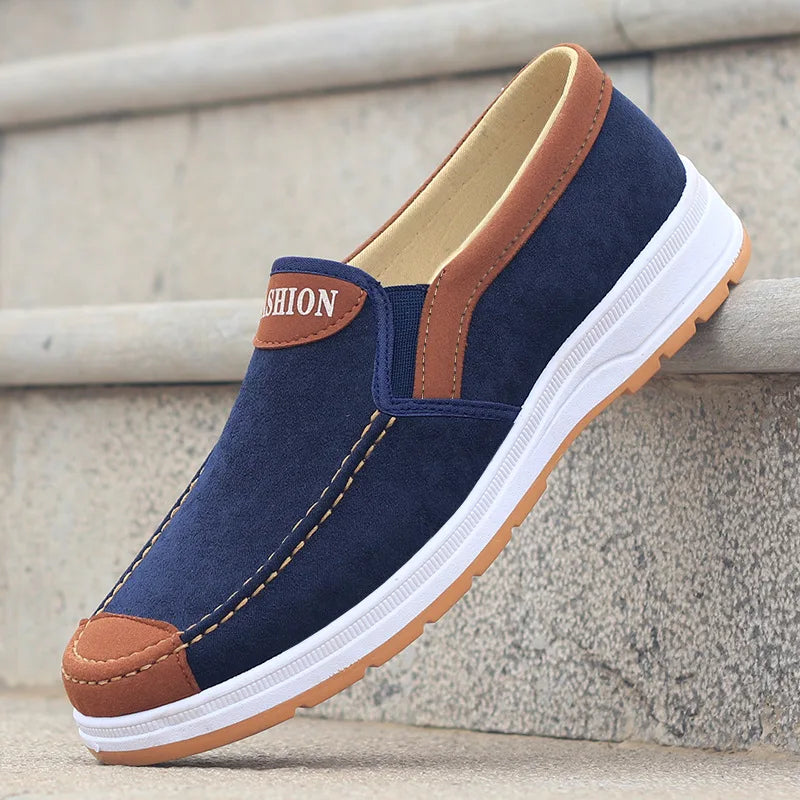 Men's Fashion Casual Shoes – Breathable Leather Sneakers, Sizes 40–47