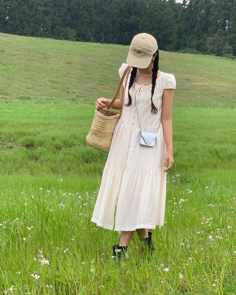 Spring 2025 Chic A-Line Dr Korean Sle Long Svel Women's Faionable Gown Ele Personali Commute Suitable Dr