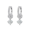 1ct White Gold Plated Moissanite Drop Earring for Women Sparkling Wedding Jewelry 100% 925 Solid Silver Earring Wholesale
