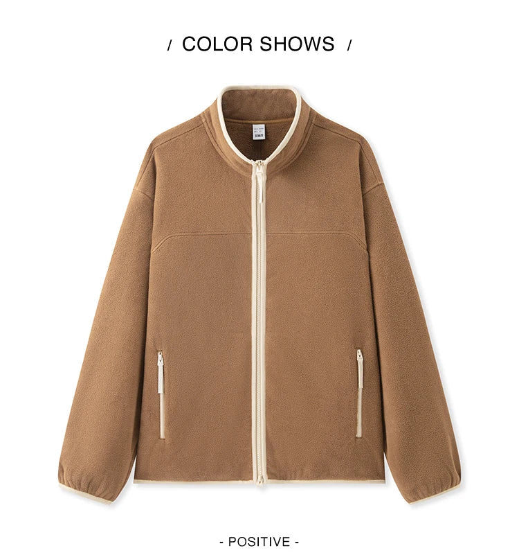 Jacket Men Anti-Static Fur Coat New Autumn 2024 Warm Fleece Couple Style Collar Top