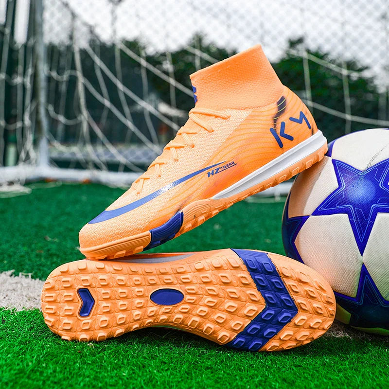 New Men Soccer Shoes Football Boots Cleats Adult Outdoor Breathable Training Sport Long Spikes Boys Non Slip Match Comfortable