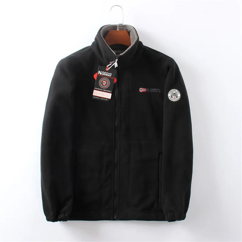 Thickened Double - Sided Polar Fleece Jacket for Men | Autumn/Winter Warm Casual Loose Fit Big Size Coat