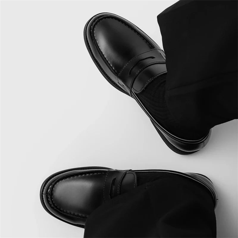 Handmade Casual Shoes Hot-selling Slip-on Flats Leather Mens Dress Loafers Luxury Comfy Moccasins Male Walking Business Shoes