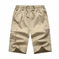 Mens Streetwear Casual Shorts Fashion Loose Straight Cargo Shorts Below Knee Cotton Joggers Shorts Man Cropped Pants