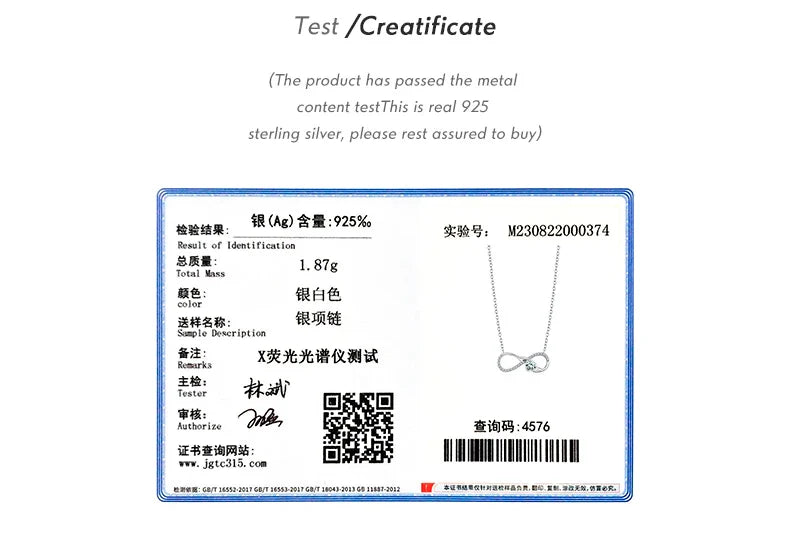 925 Sterling Silver Infinite Love Necklace Romantic Embrace Heart Pendant Link Chain For Women Anniversary Jewelry Gifts