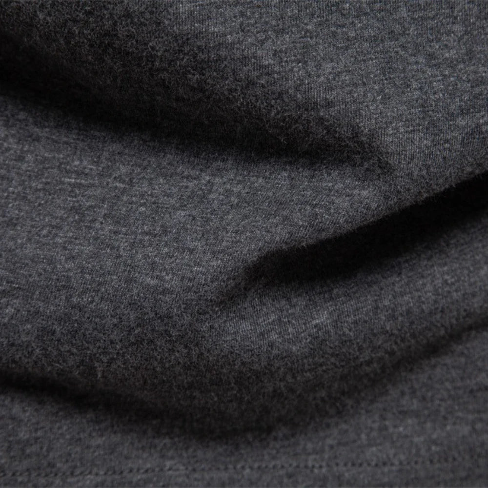 100% Cotton T-shirt Men Casual Solid Color Long Sleeve Sweater Autumn Fashion High Quality Henley Collar Mens T-shirts