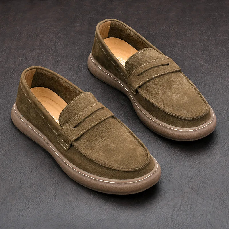 Italian Genuine Leather Men's Casual Shoes Fashion Business Loafers for Men Formal Shoes Designer Moccasins Lightweight Driving