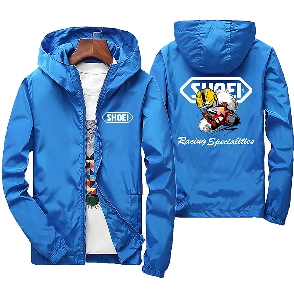 2025 New high-quality men's windproof jacket, large waterproof jacket with mountain and bicycle hood, for spring and autumn
