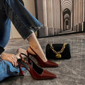 Women's Pumps Sexy Pointe High Heels Sandals Fashion Patent Leather High Heels Elegant Temperament High Heeled Sandals for Women