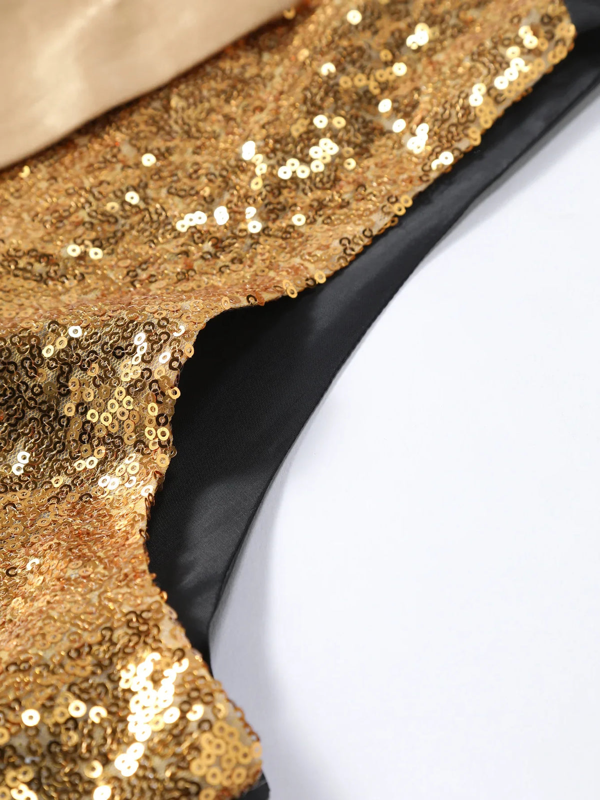 Men's Gold Sleeveless Blazer, Round Sequin-embellished Blazer Jacket, Perfect for Weddings, Parties, DJ Events, and Nightclubs.
