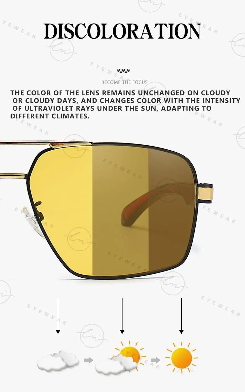 Outdoor Sport Intelligent Photochromic Sunglasses Polarized Man Night Vision Glasses Woman Anti-Glare Driving Goggle Unisex