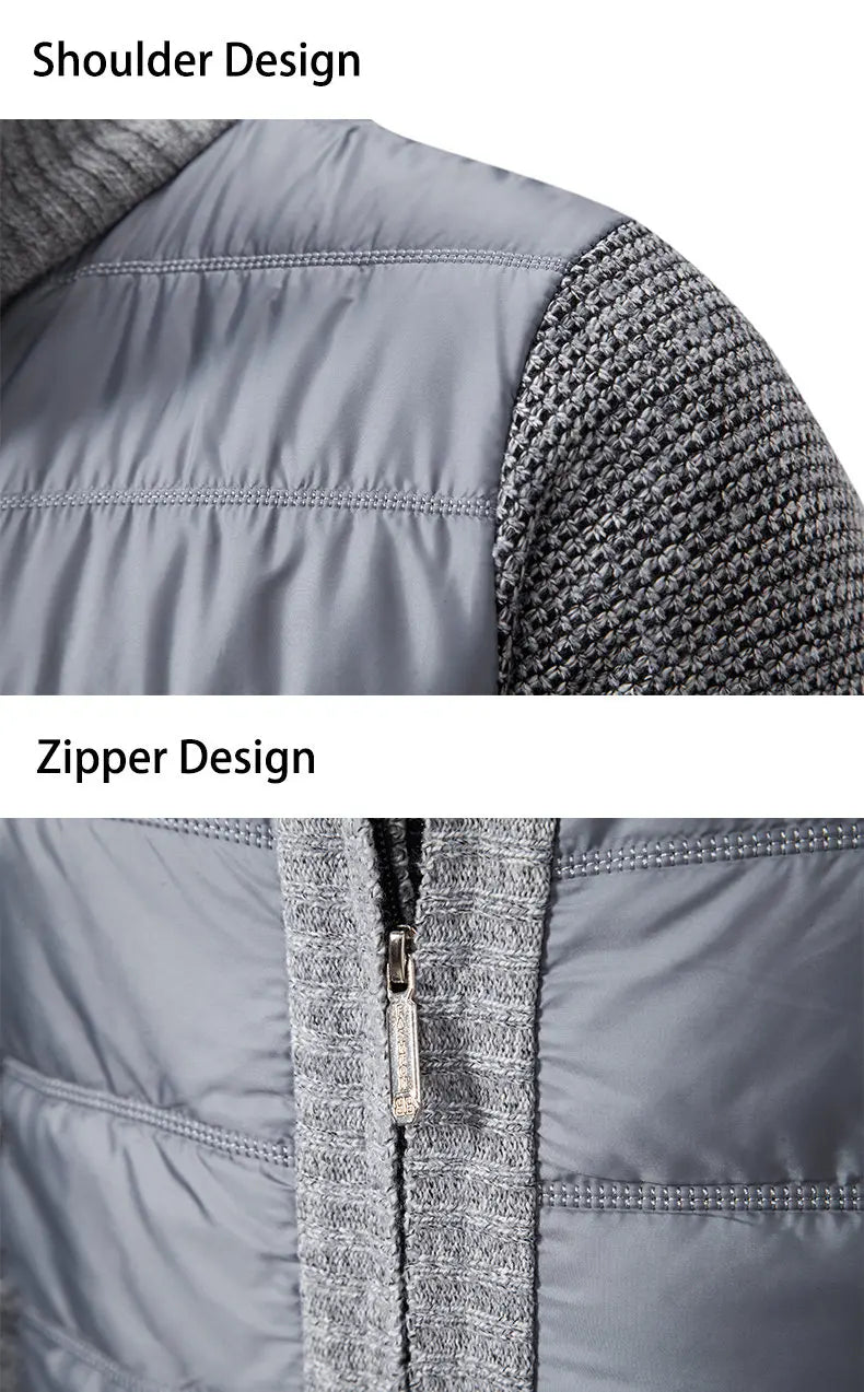 Men Cardigan Sweater Coat 2025 Autumn Winter Korean Warm Thickened Stand Collar Zipper Solid Casual Jacket Fashion Men Clothing
