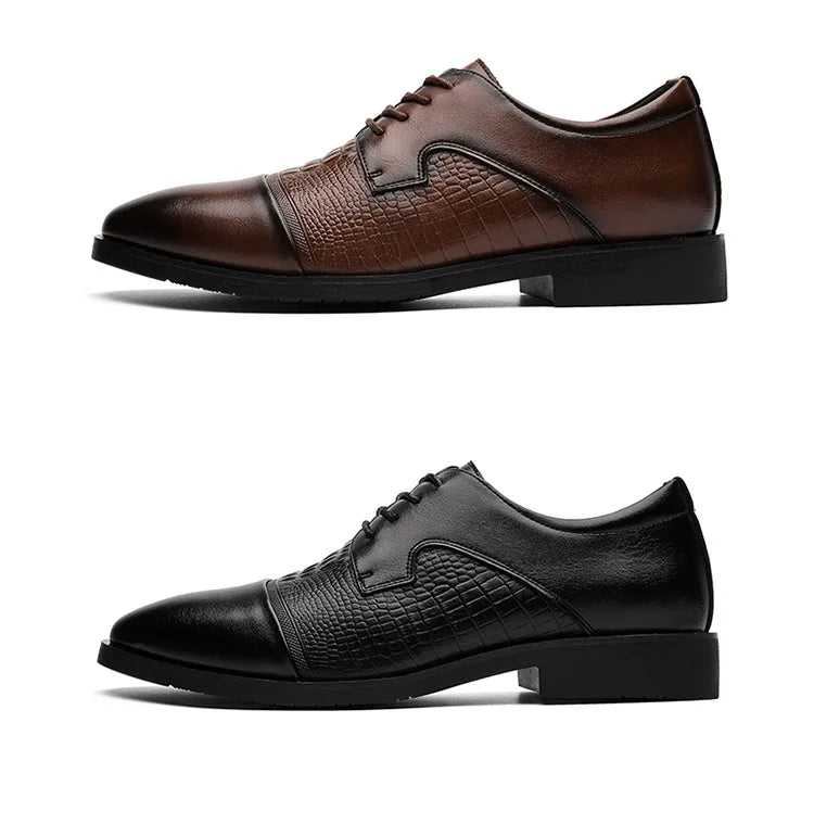 New Lace Designer Elegant Shoes Man Spring Autumn Business Casual Leather Shoe Male Fashion Solid Color Wedding Dress Shoes Man