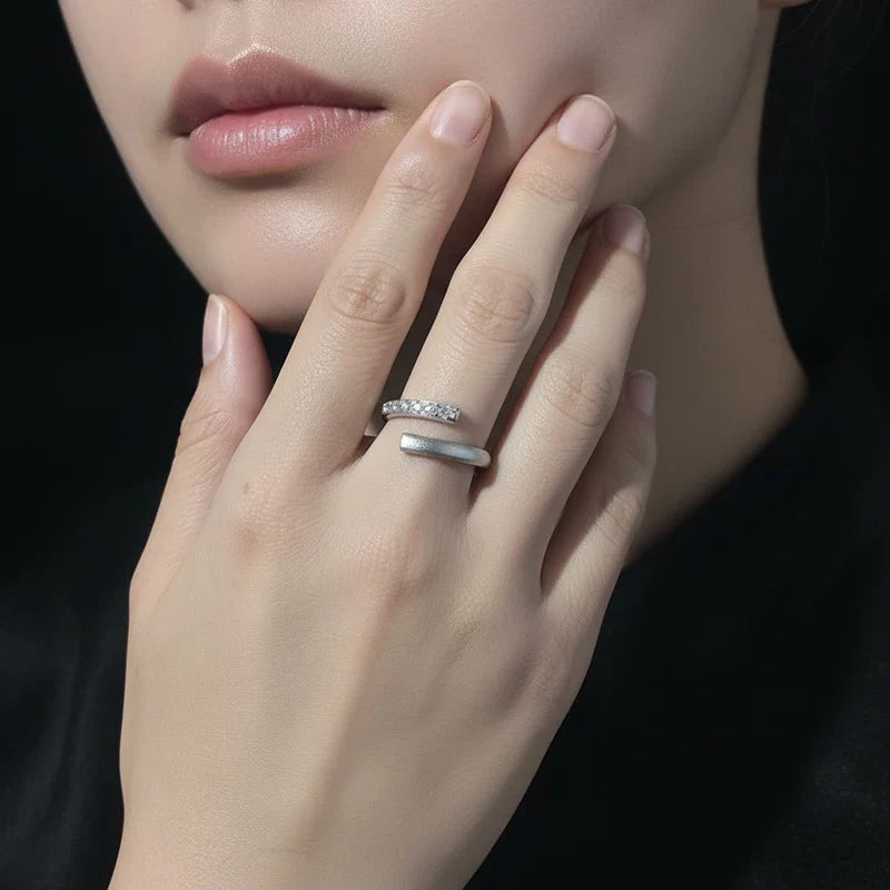 Trendy Test Passed Moissanite Rings for Women Sparkling Wedding Lab Diamond Band Fine Jewelry 100% S925 Sterling Silver
