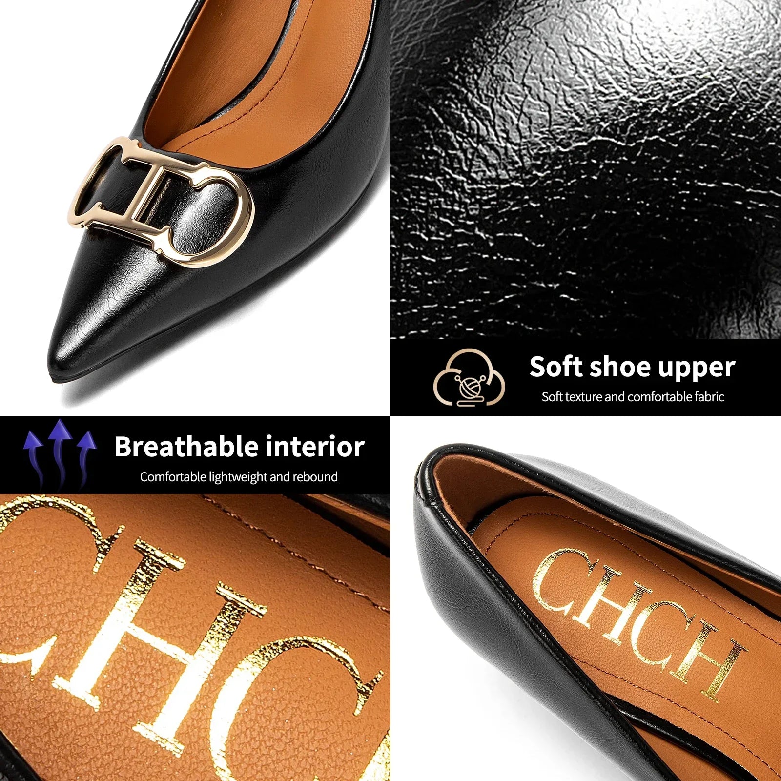 Women's High Heels New 4cm Black Simple Business Women's Shoes Evening Party