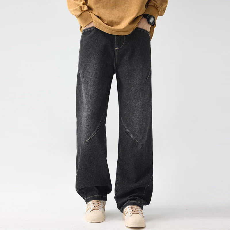 Men's Trendy Jeans All-Season Cotton Blend Straight-Leg Pants - Fashionable Minimalist Versatile Casual Denim Trousers M-4XL