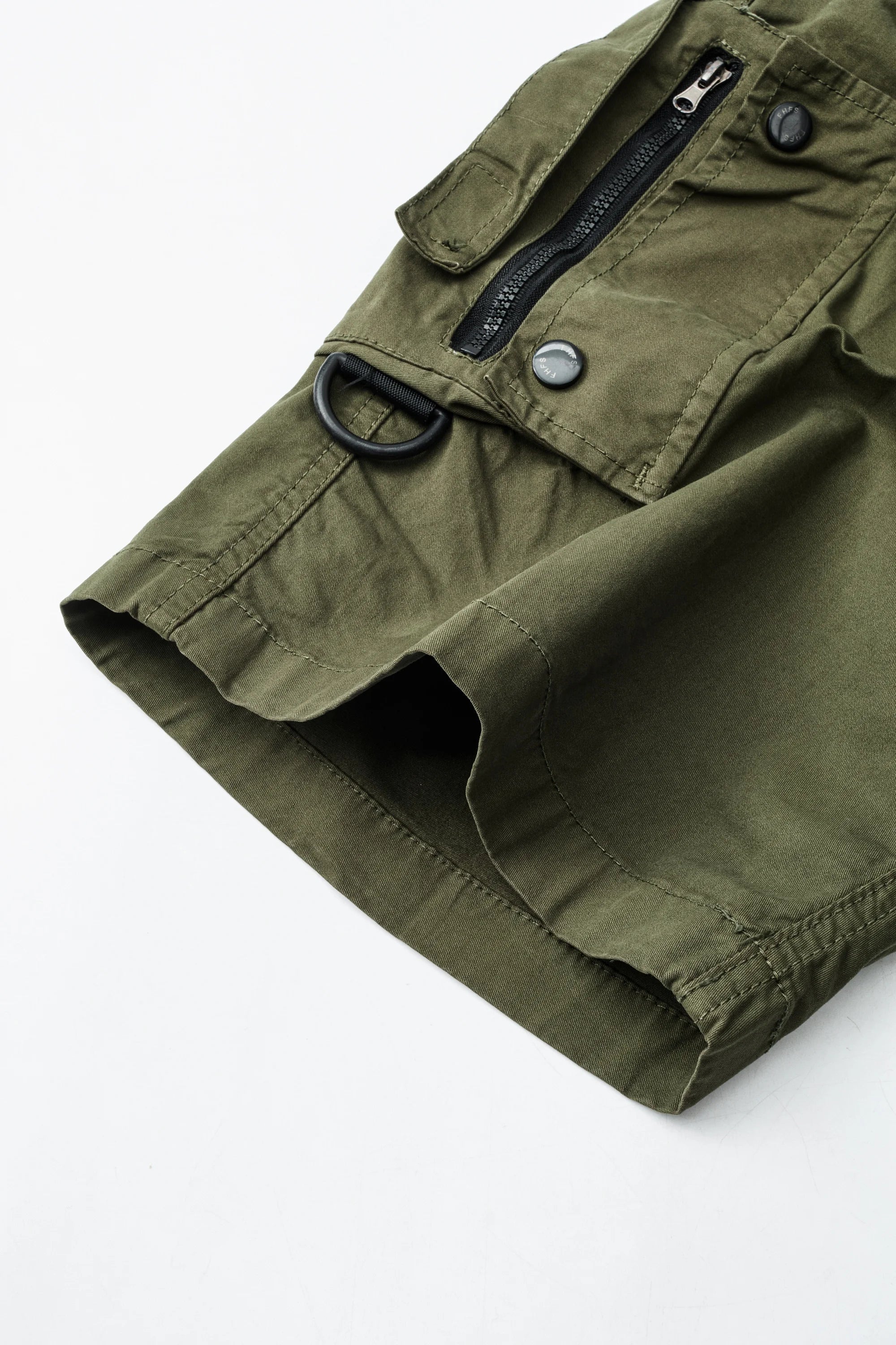 Mid Length Breathable Straight Leg 5 Inch Street Short Men's Summer Thin Washed Cotton Cargo Shorts Loose Casual Trend Sports