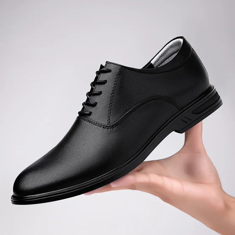 Italian Men Casual Leather Business Shoe Fashion Flat Designer Office Walking Shoe Handmade Antiskid Casual Formal Oxfords Shoes