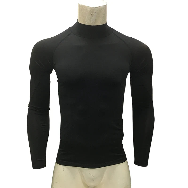 Men Sports Long Sleeve Blouse Shirt Athletic Top Training UPF 50+ UV Protection Rash Guard Black Male Swimming Cycling T-Shirt