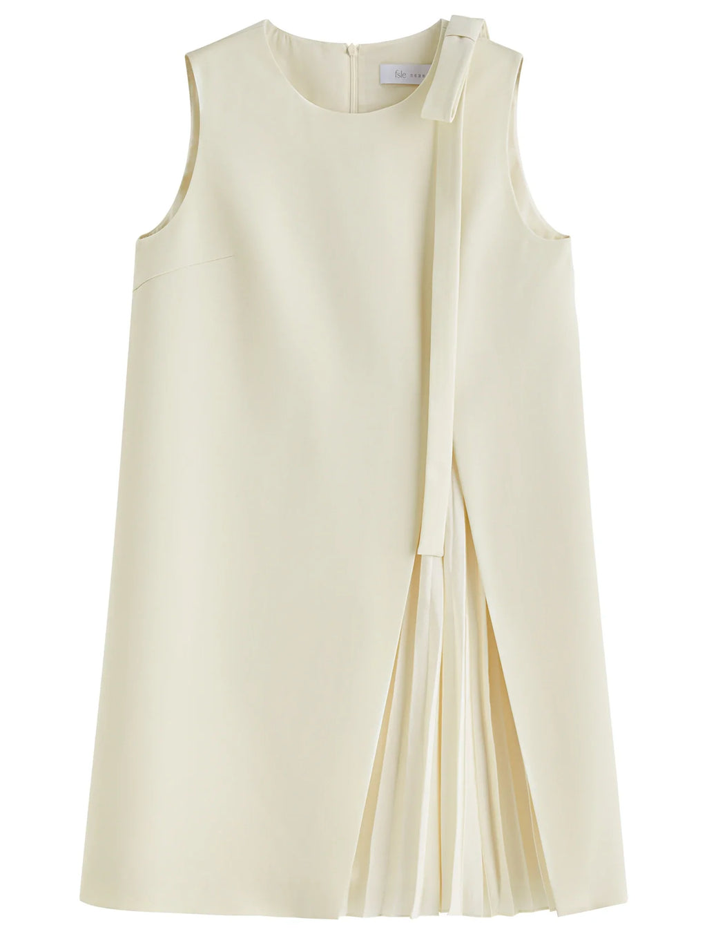 2025 Summer Petite Textured Pleated Dress - Artisan Bow Accents & Flared A-Line Silhouette for Casual Chic 25FS12622