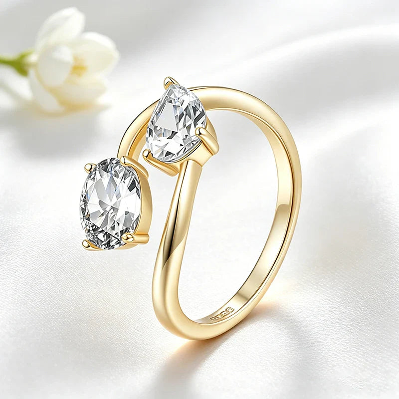 Full D Vvs1 6*8mm Moissanite Rings for Women Proposal Wedding Band 100% S925 Sterling Silver Jewelry Gifts High-quality