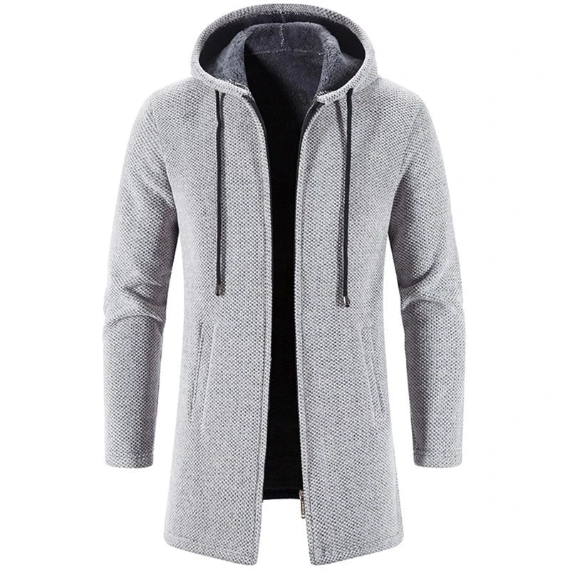Autumn And Winter Cashmere Men's Cardigan Chenille Outer Sweater Coat Windbreaker Solid Color Fashion Clothing
