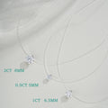 0.5-5CT Brilliant Cut Certified Moissanite Necklace for Women Sparkling Fishing Line Pendant Pure S925 Plated 18k Gold