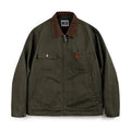 Retro Heavyweight Canvas Detroit Jacket Corduroy Collar Hunting Short Zip-Up Jacket with Pockets Men's Autumn Outerwear