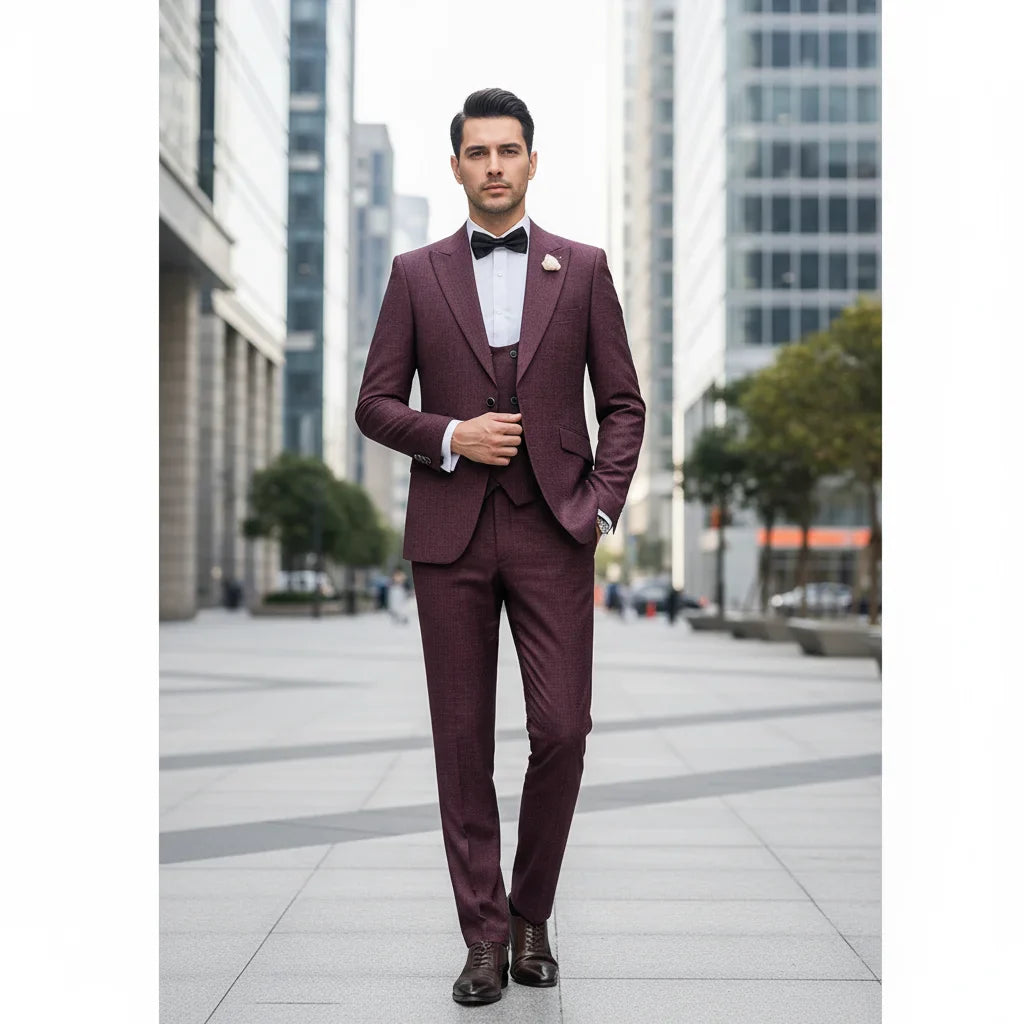 High Quality Dark green Male Groom Wedding Blazers Slim fit casual evening gown Business Office  Men's Suits