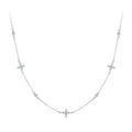 925 Sterling Silver Flower Necklace for Women, Real Gold Plated Dainty Small Flower Charm Trendy Choker Necklace BSN406