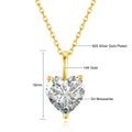 100% Real 14K Gold Heart Moissanite Pendant Wedding Necklace Women Fashion Temperament Glossy Lab Diamond Anniversary Jewelry