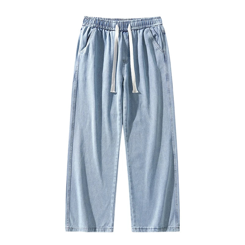 Men's American Style Loose Straight Leg Jeans Vintage Spring Summer New Arrival Drapey Trendy Wide Leg Long Pants