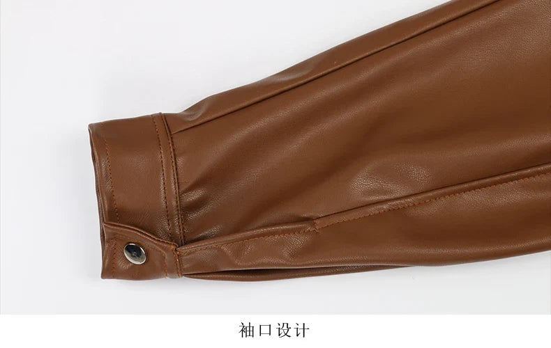 Spring Autumn Cool Luxury Short Black Soft Light Pu Leather Jacket Men Zipper Casual Mens Jackets and Coats Fashion