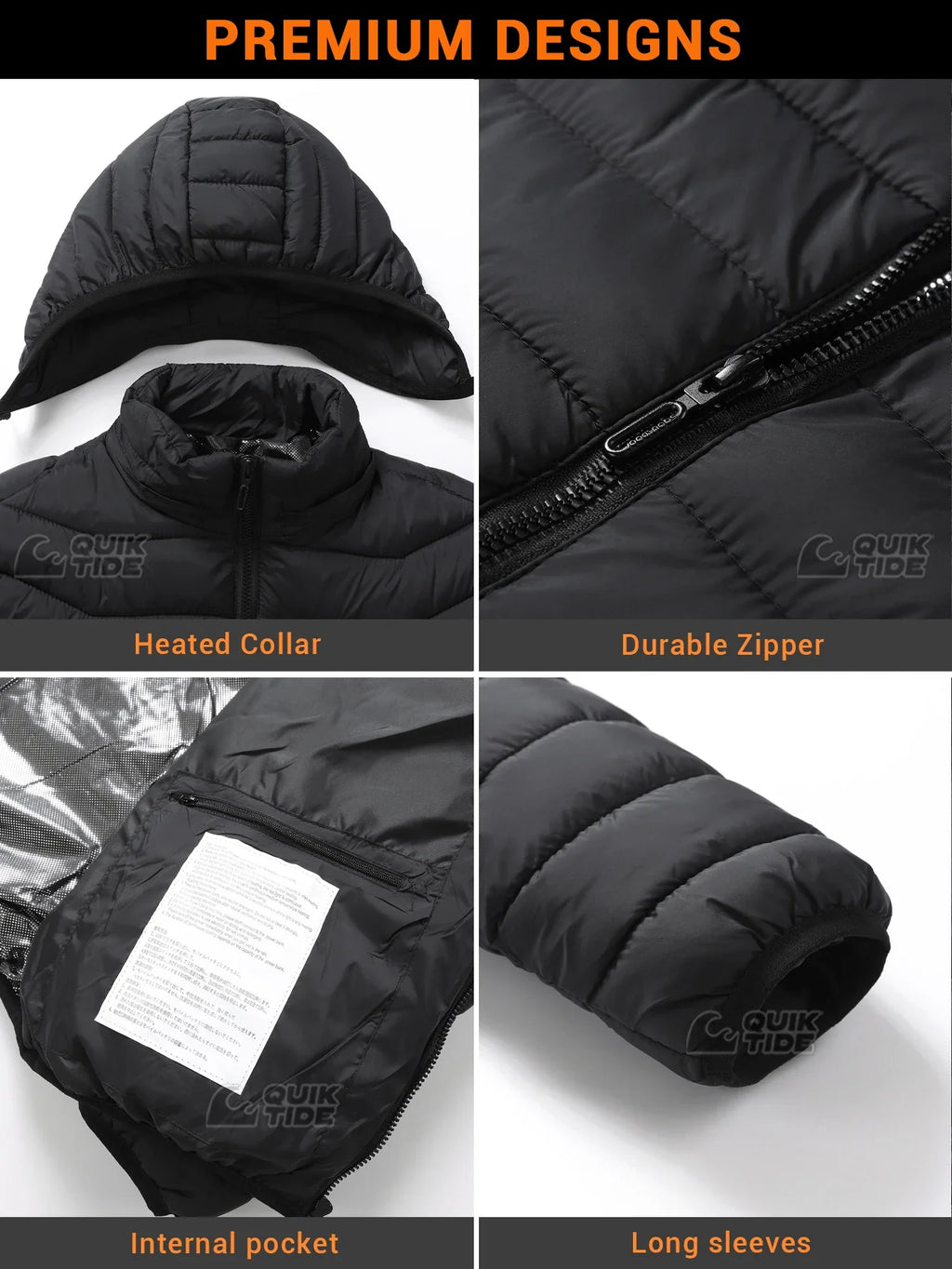 Intelligent Heating Jacket, 32-Heating Zones, 4-Switches, 3-Speed Adjustable, Suitable For Outdoor Activities,Indoor Work,Hiking