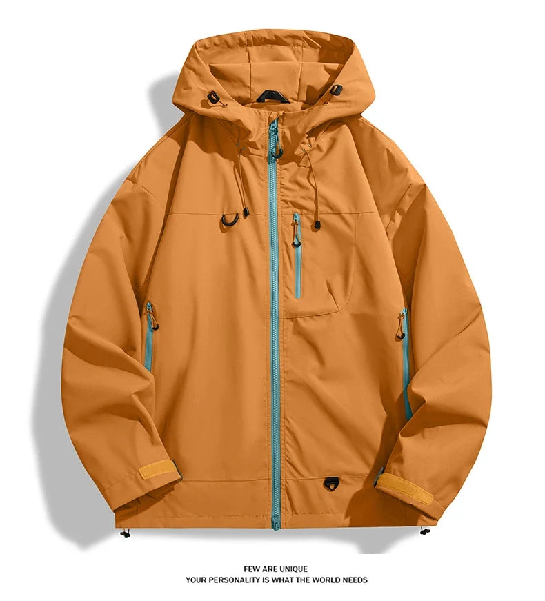 Men Women Waterproof Hiking Jacket Trekking Camping Mountaineering Windbreaker Unisex Outdoor Sport Windproof Rain Coat