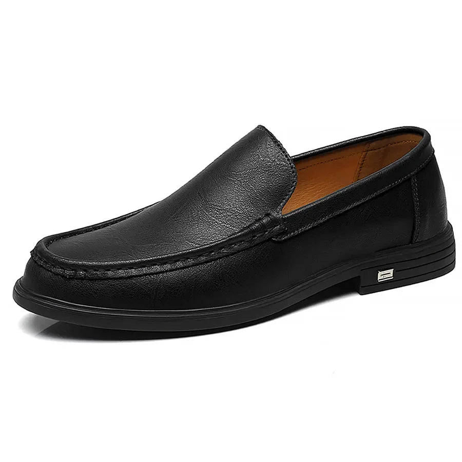 British Style Men's Work Shoes, Lightweight Slip-On Comfortable Loafers, Men's Driving Shoes