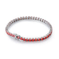 All Red Moissanite Tennis Bracelets for Women Man Wedding Jewelry with GRA s925 Sliver Plated 18k White Gold Bracelet