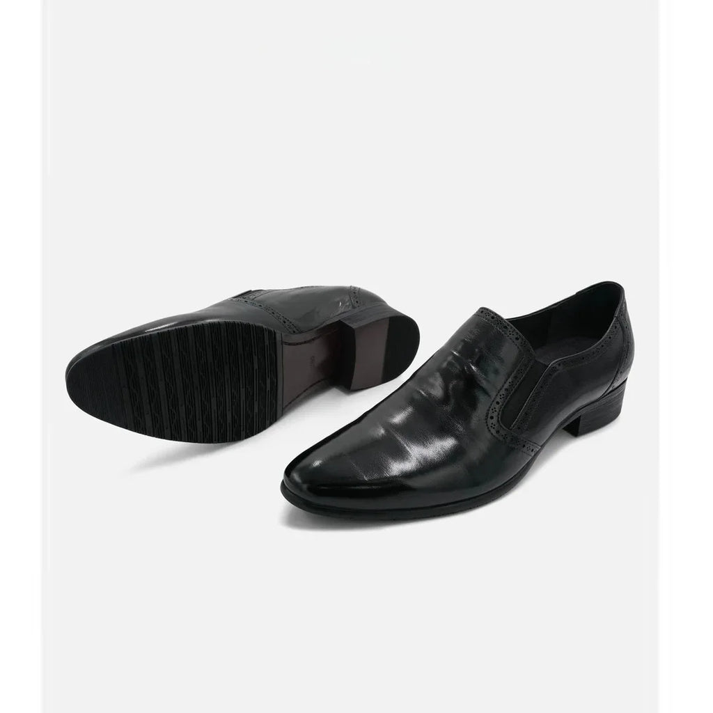 Spring Autumn New Pointed Leather Shoes for Men Solid Color Business Casual Shoes Male Fashion Designer Dress Shoe Man