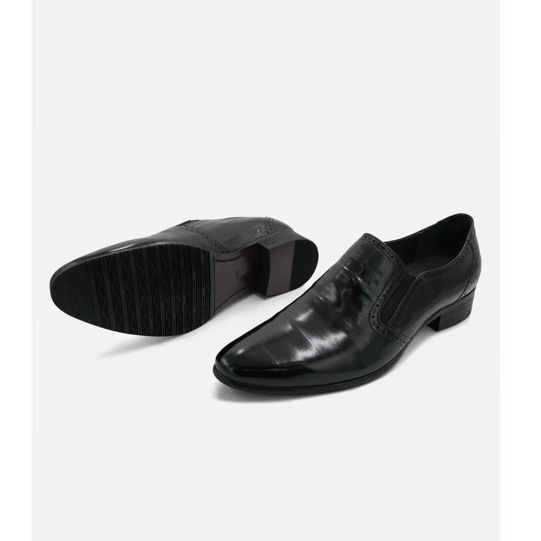 Spring Autumn New Pointed Leather Shoes for Men Solid Color Business Casual Shoes Male Fashion Designer Dress Shoe Man