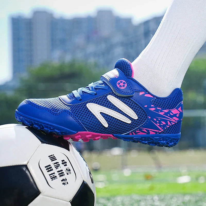 Kids Soccer Shoes FG/TF School Football Boots Boys Girls Cleats Grass Sneakers Child Outdoor Athletic Training Sports Footwear