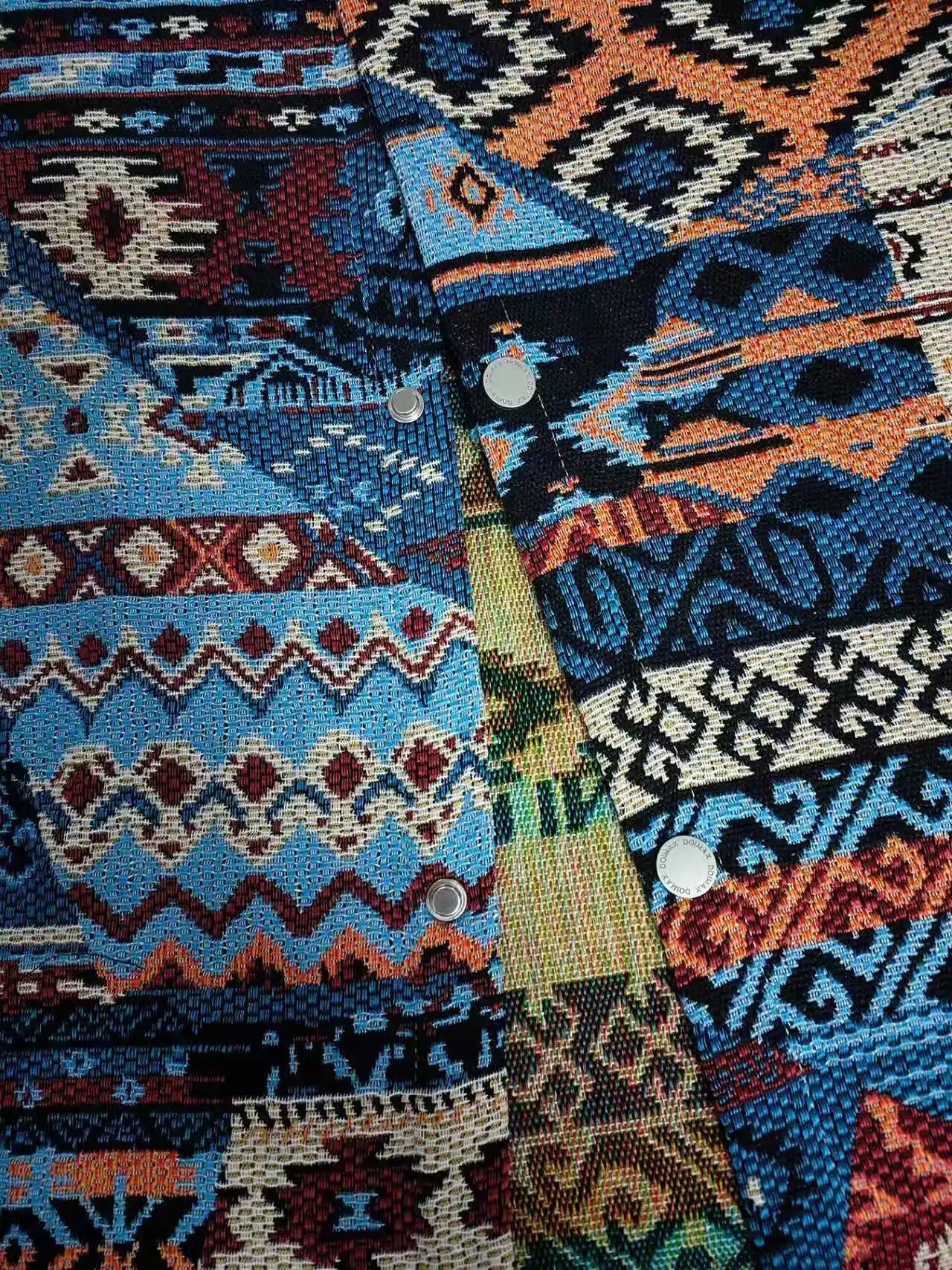 Spring and autumn new ethnic style printed long-sleeve jacket for men, high-end stylish trendy jacket