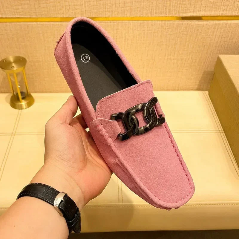 YRZL Men Elegant Dress Shoes Slip on PU Leather Loafers Lightweight Comfortable Casual Shoes for Men Summer Fashion Flat Shoes
