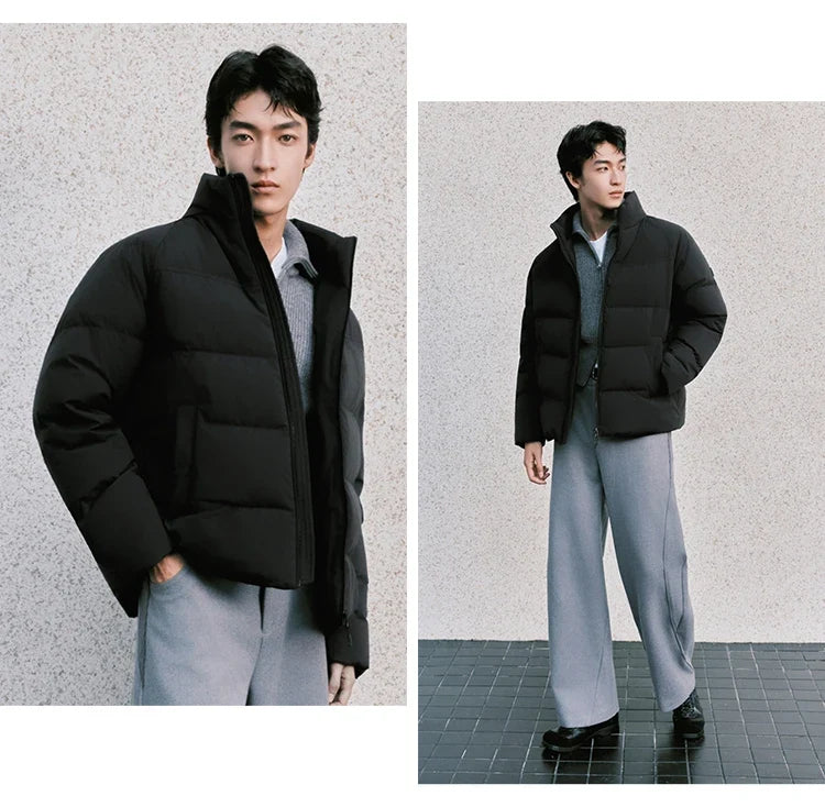 Unisex Puffer High Loft Down Stand Collar Warm Fit Waterproof Windproof Stain Resistant 2026 Couple Style Outerwear