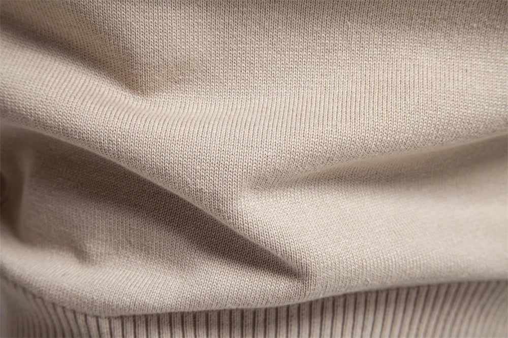 Mens V-neck Solid Cotton Pullover Sweaters Long Sleeve Casual Social Knitted Sweaters for Men